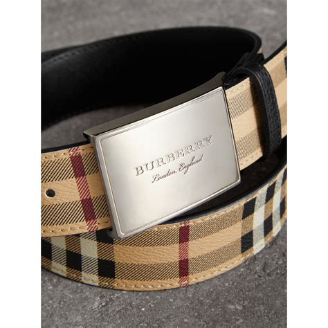 nastro burberry|Cintura Shield Check in nastro (Nero/calico) .